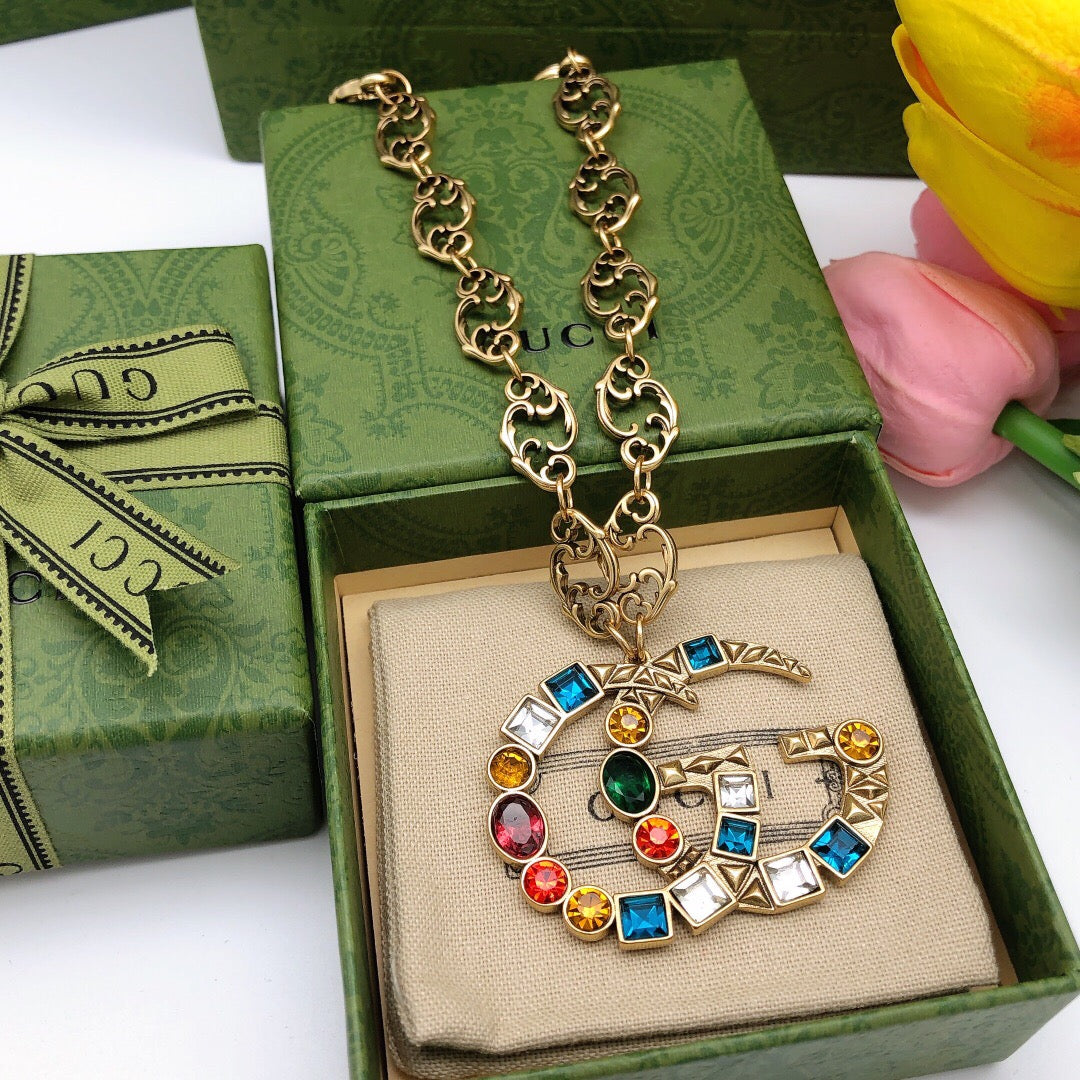 Martin Graham pendant necklace in polished metal-tone – main product view