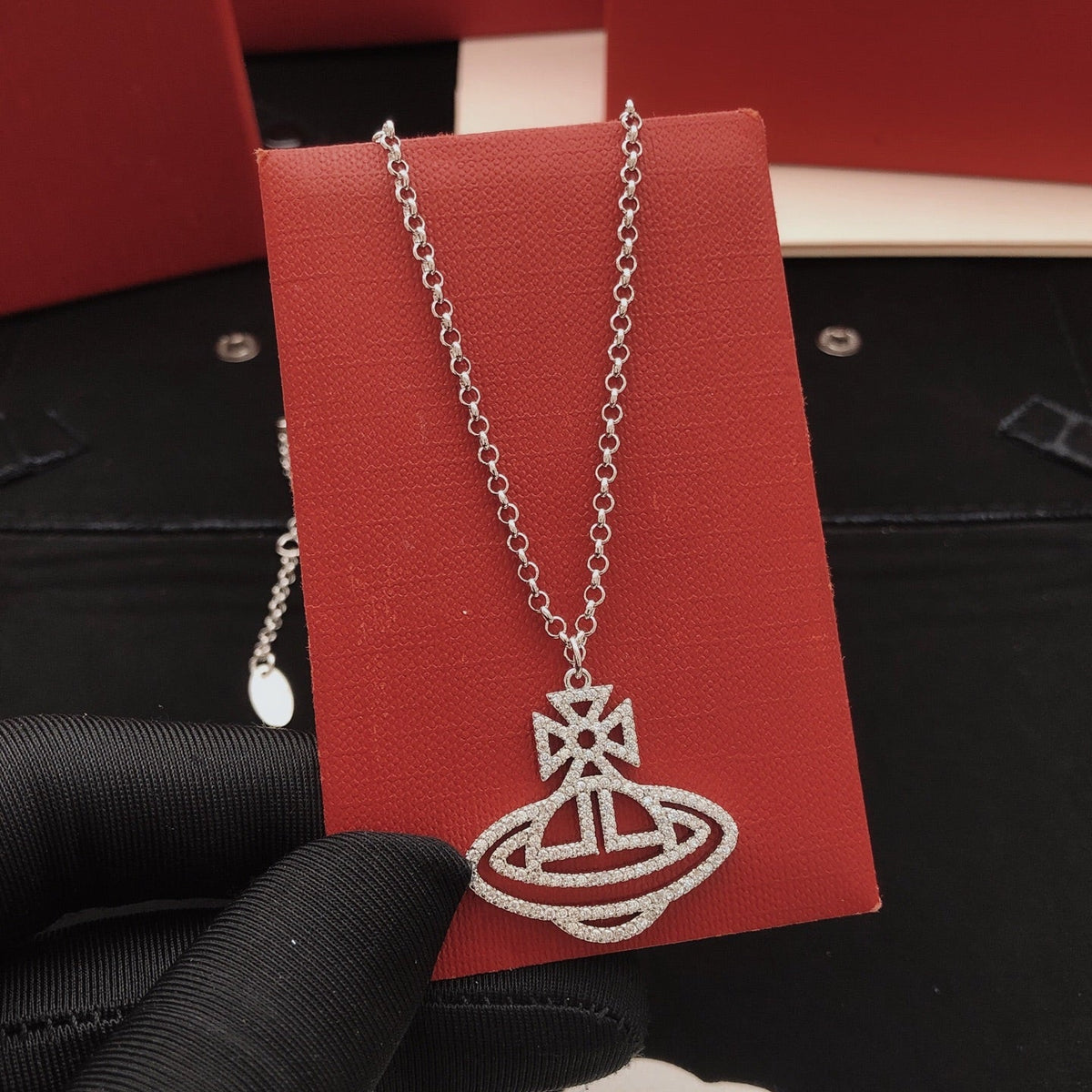 Martin Graham pendant necklace in polished metal-tone – main product view