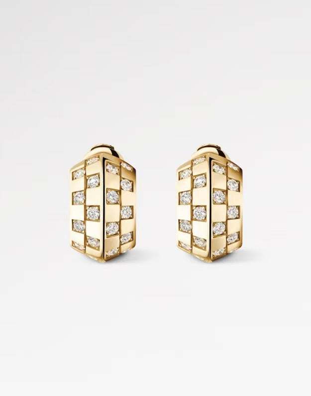 Martin Graham stud earrings in polished metal-tone – main product view