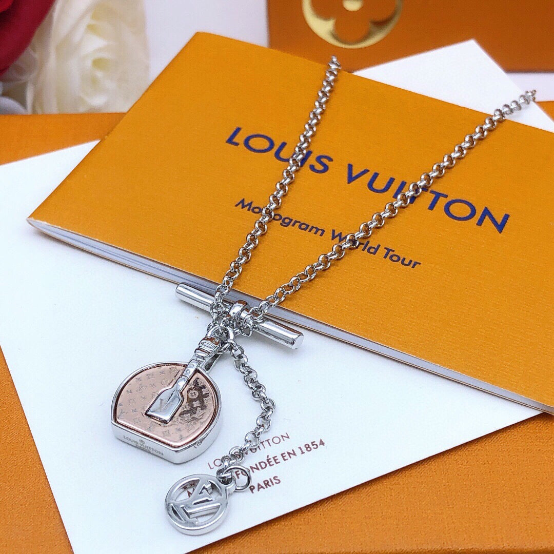 Martin Graham pendant necklace in polished metal-tone – main product view