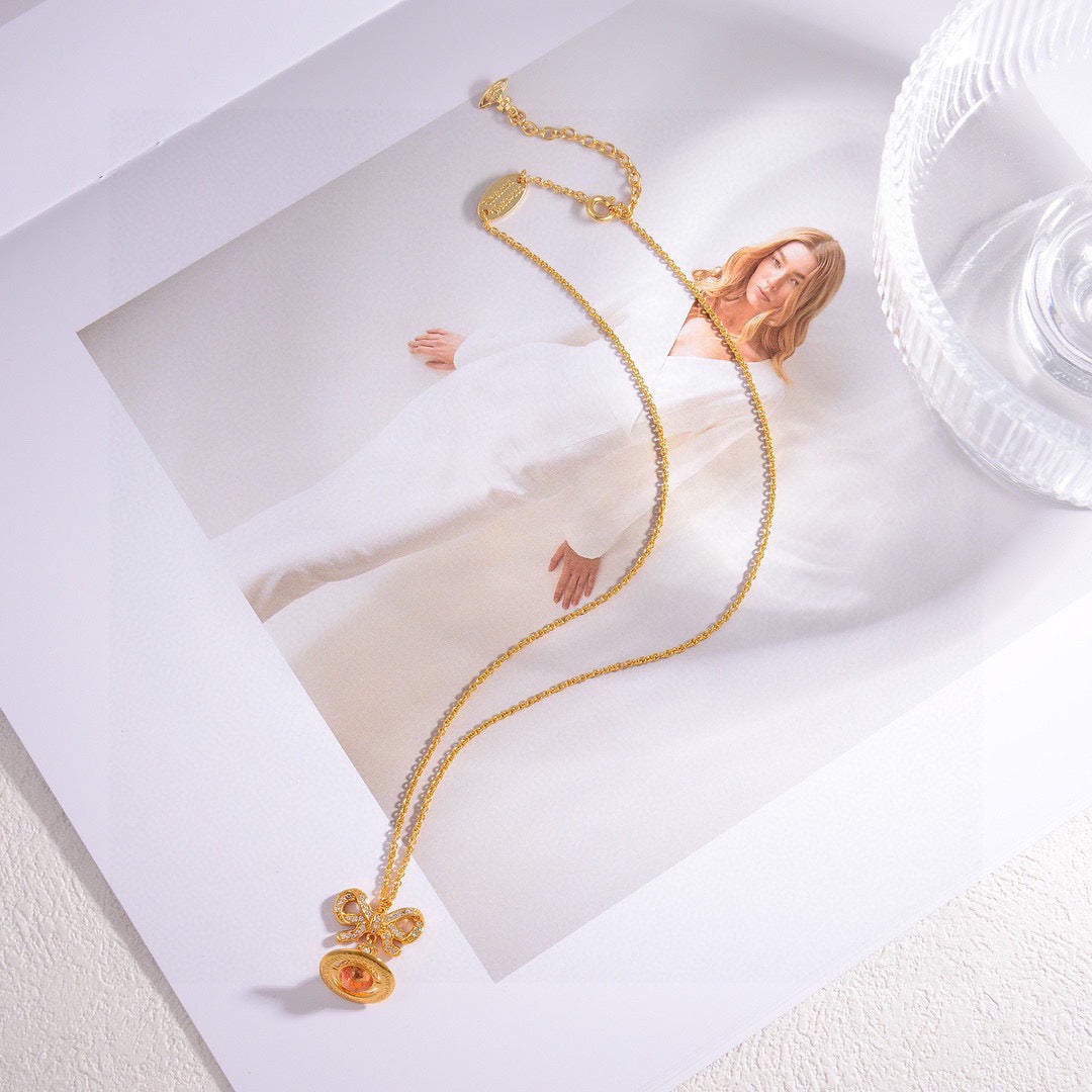 Martin Graham pendant necklace in polished metal-tone – main product view