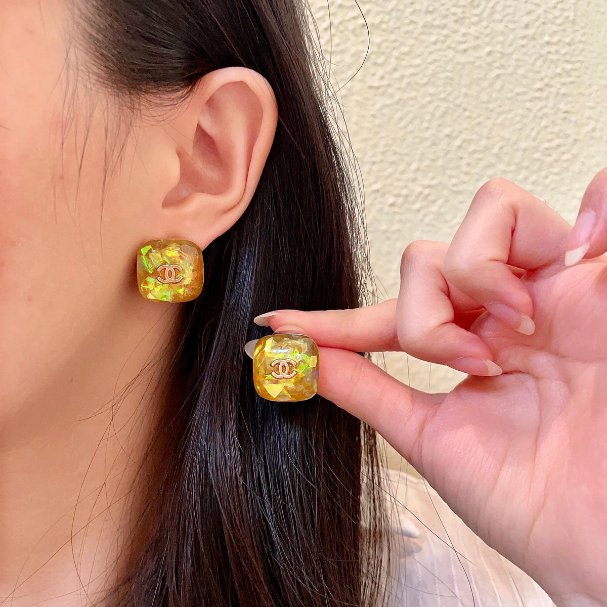 Martin Graham stud earrings in polished metal-tone – main product view