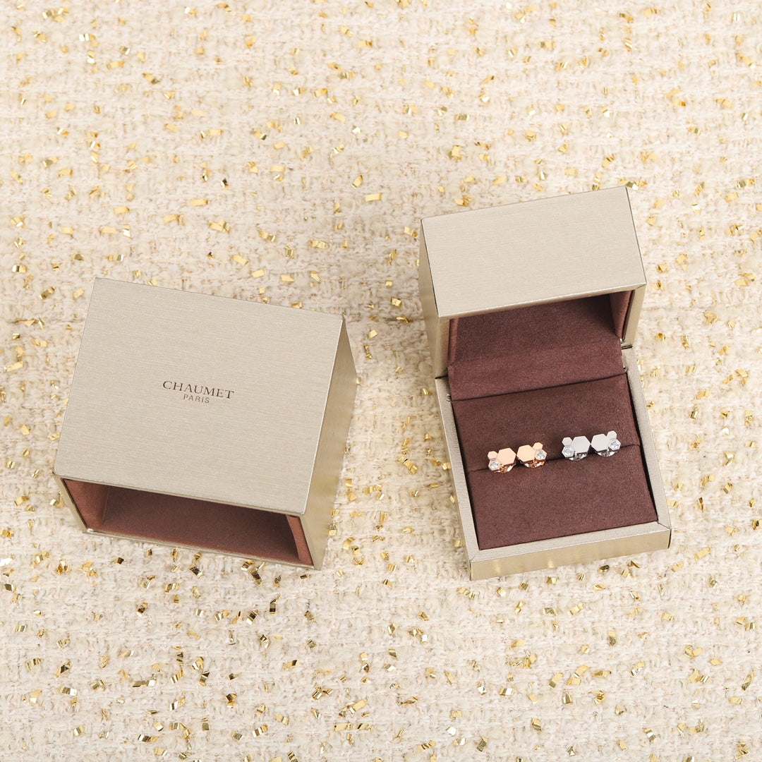 Martin Graham stud earrings in polished metal-tone – main product view