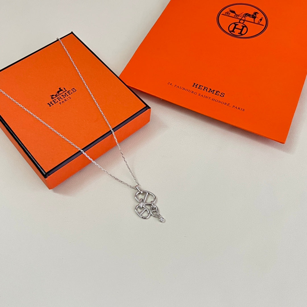 Martin Graham pendant necklace in polished metal-tone – main product view