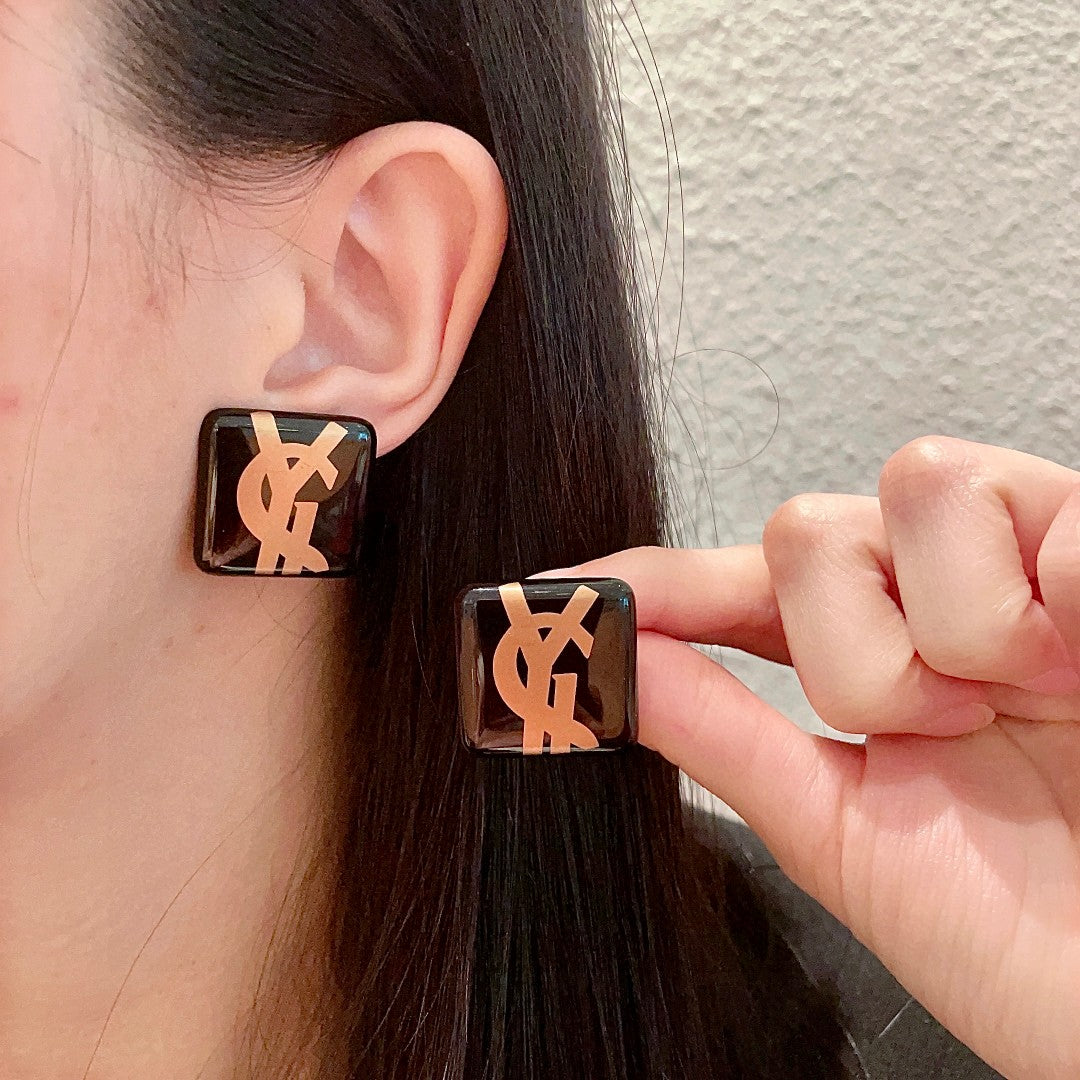 Martin Graham stud earrings in polished metal-tone – main product view