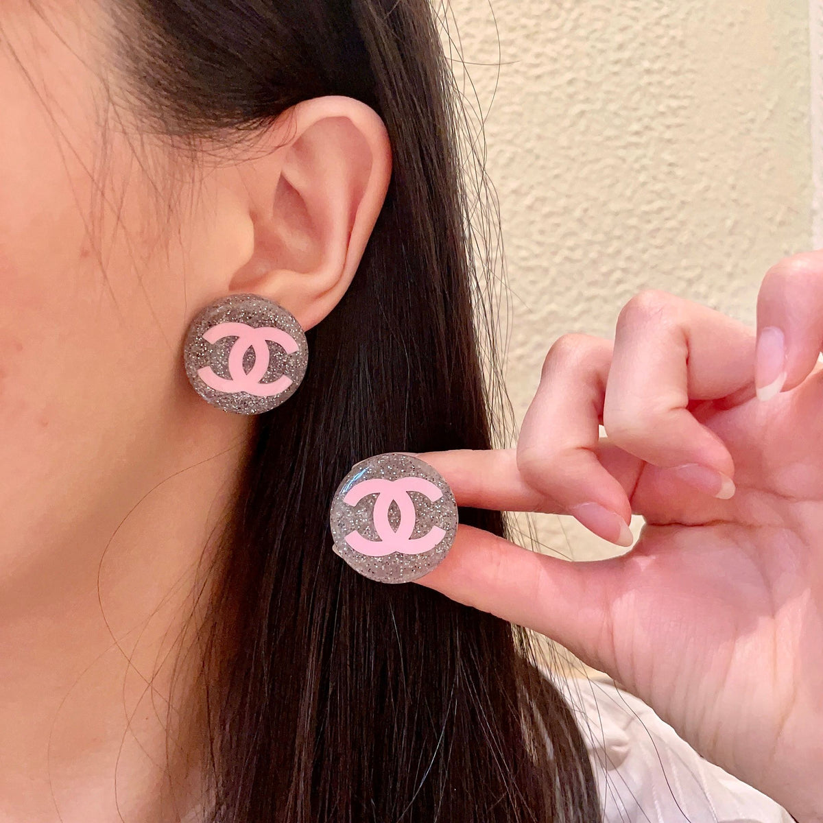 Martin Graham stud earrings in polished metal-tone – main product view