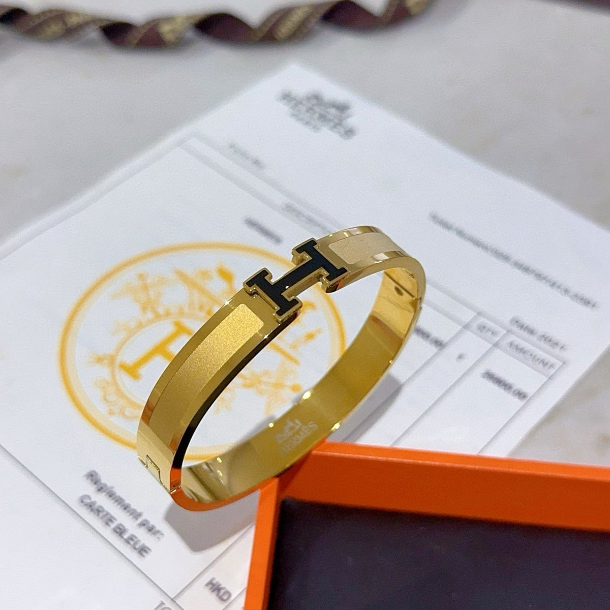 Martin Graham bangle in polished metal-tone – main product view