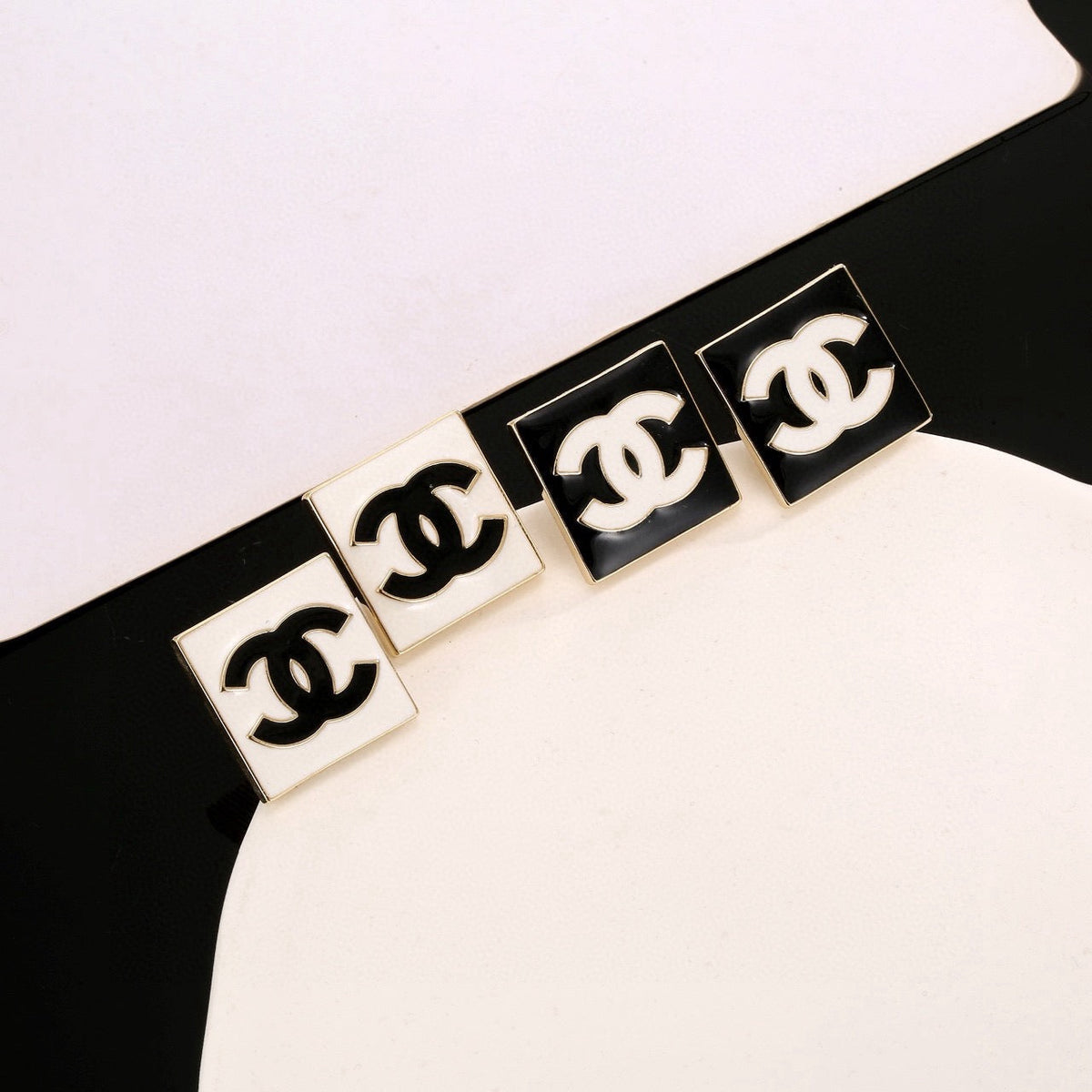 Martin Graham stud earrings in polished metal-tone – main product view