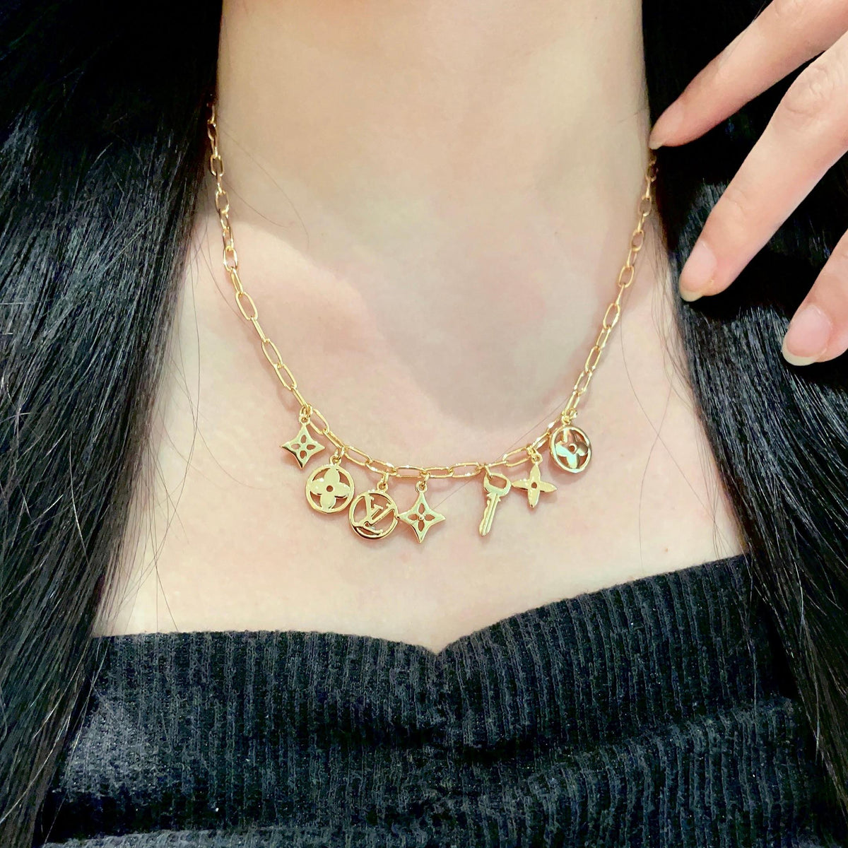 Martin Graham pendant necklace in polished metal-tone – main product view