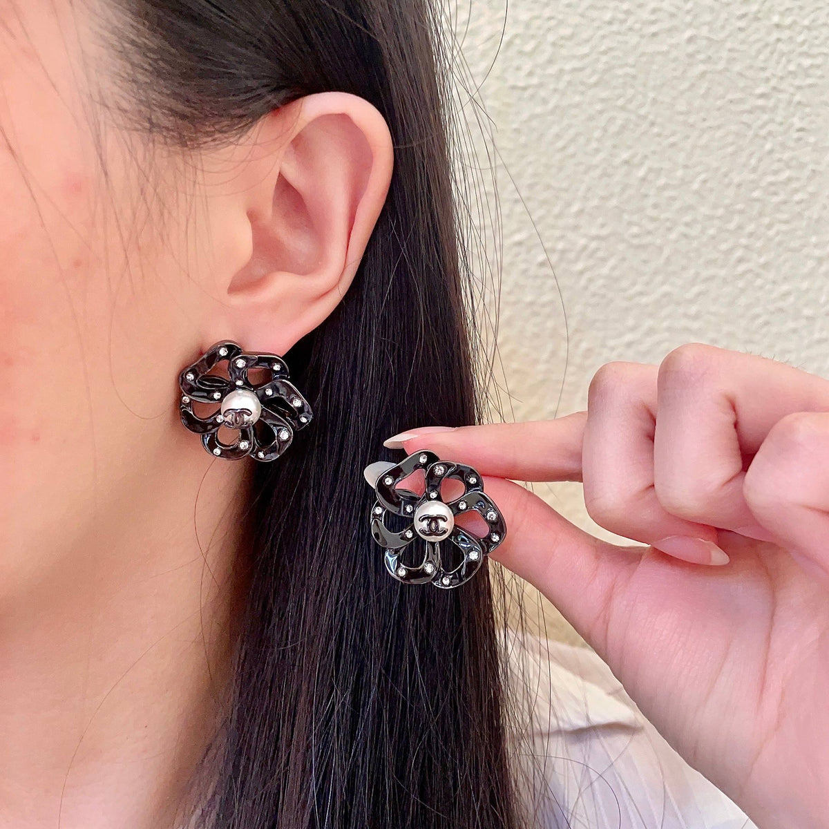 Martin Graham stud earrings in polished metal-tone – main product view