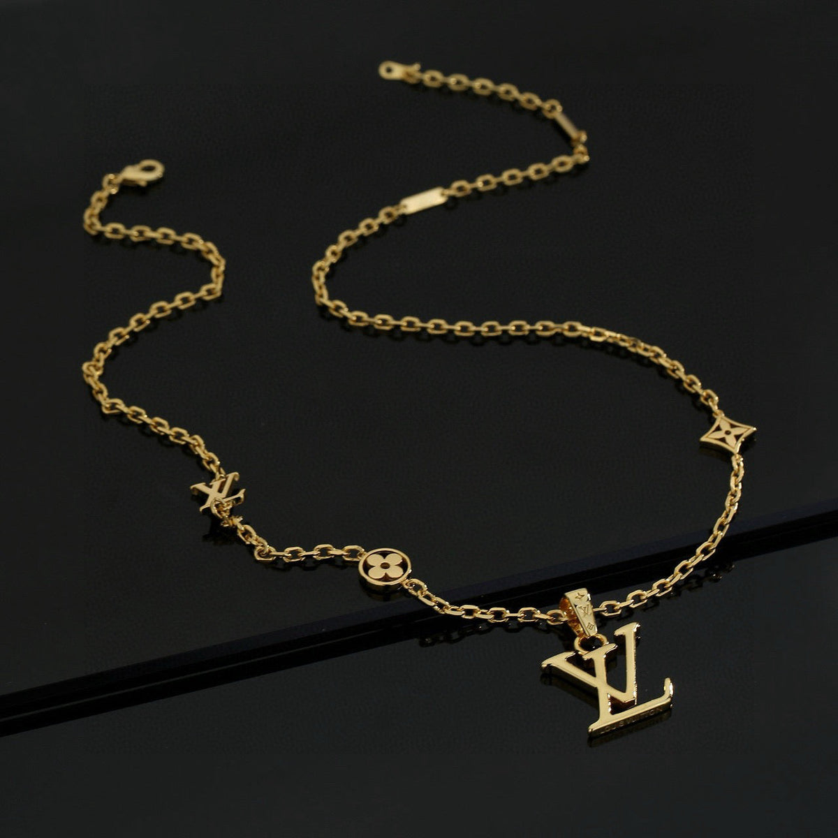 Martin Graham pendant necklace in polished metal-tone – main product view
