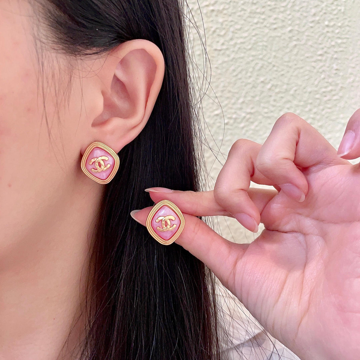 Martin Graham stud earrings in polished metal-tone – main product view
