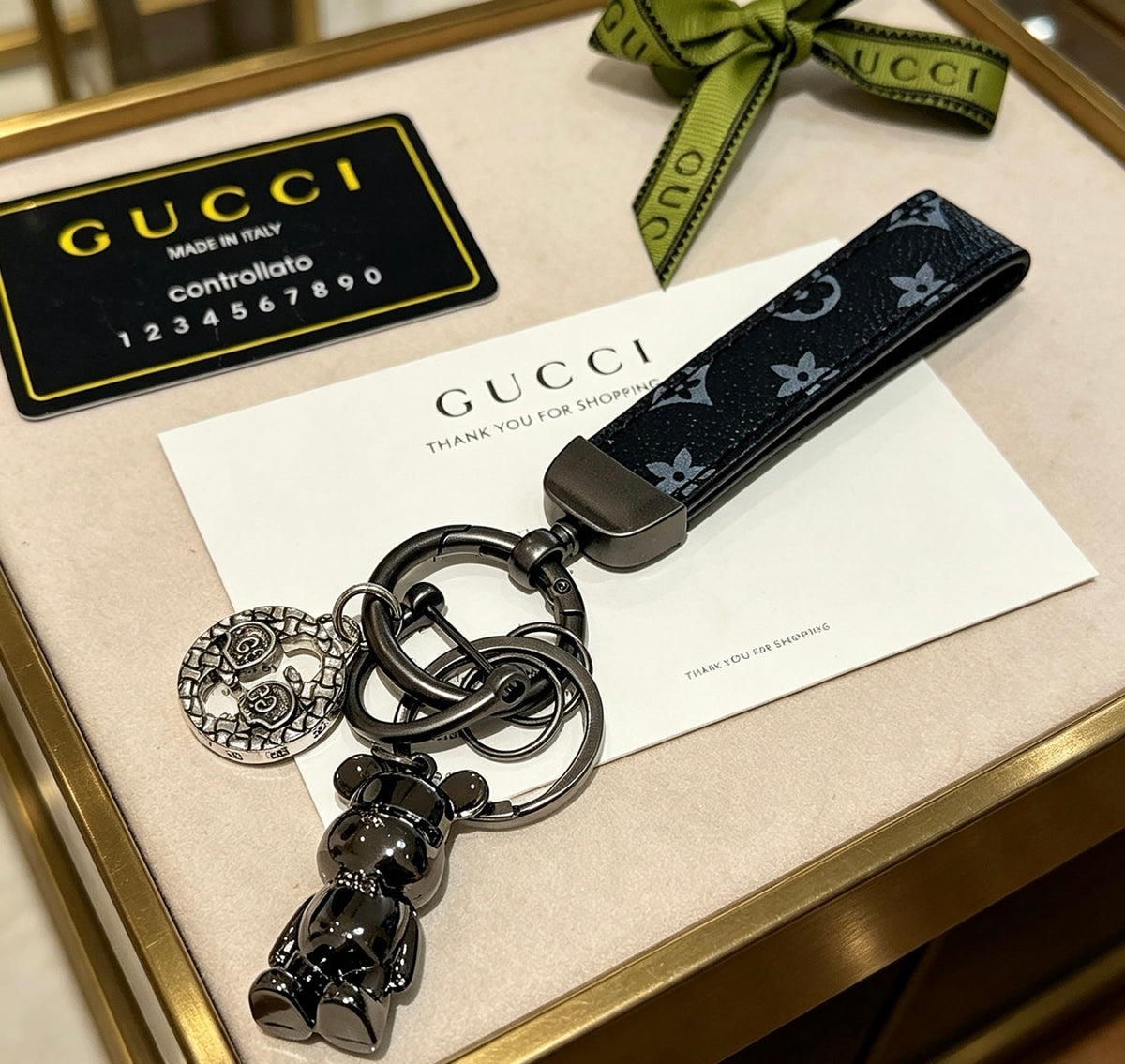 Martin Graham keychain in polished metal-tone – main product view