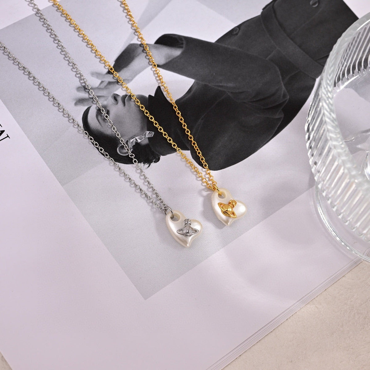 Martin Graham pendant necklace in polished metal-tone – main product view