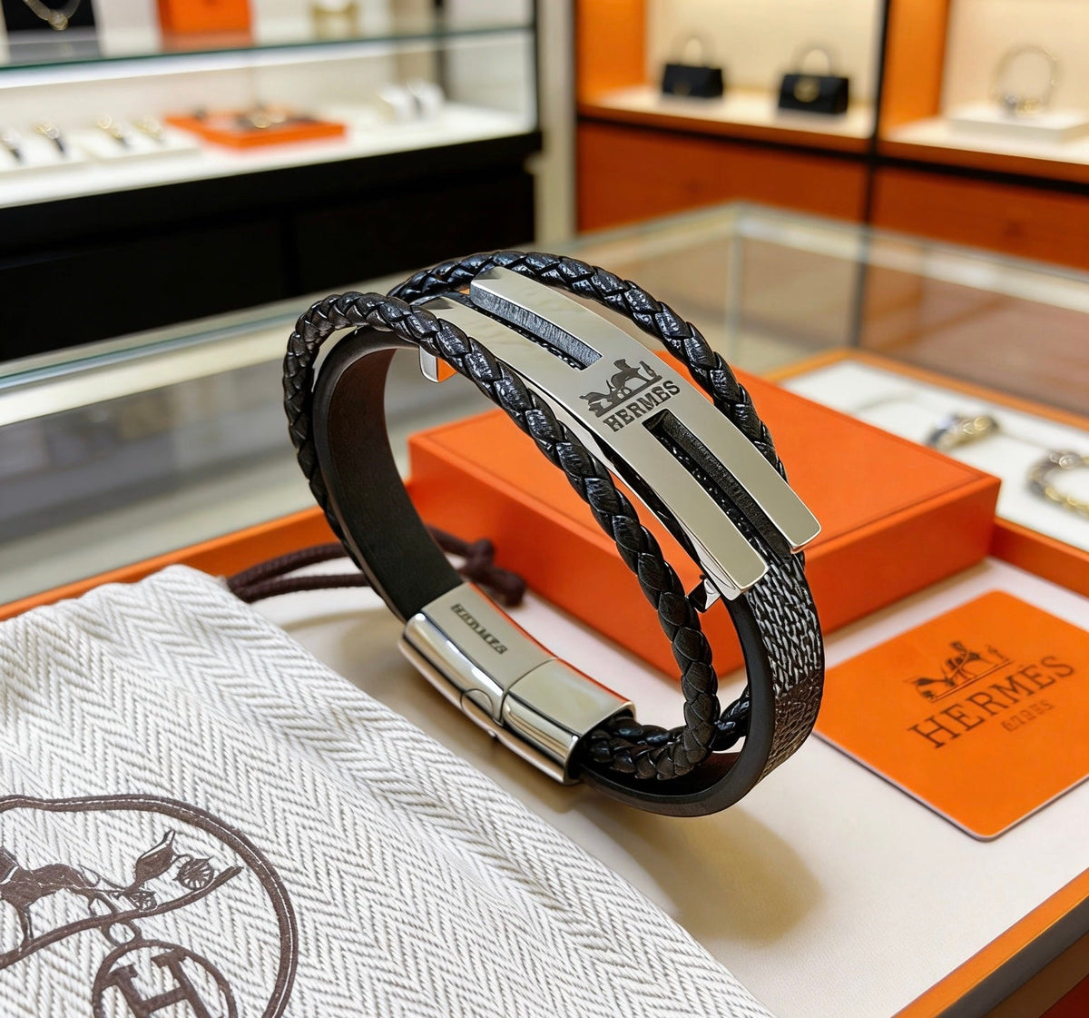 Martin Graham bangle in polished metal-tone – main product view