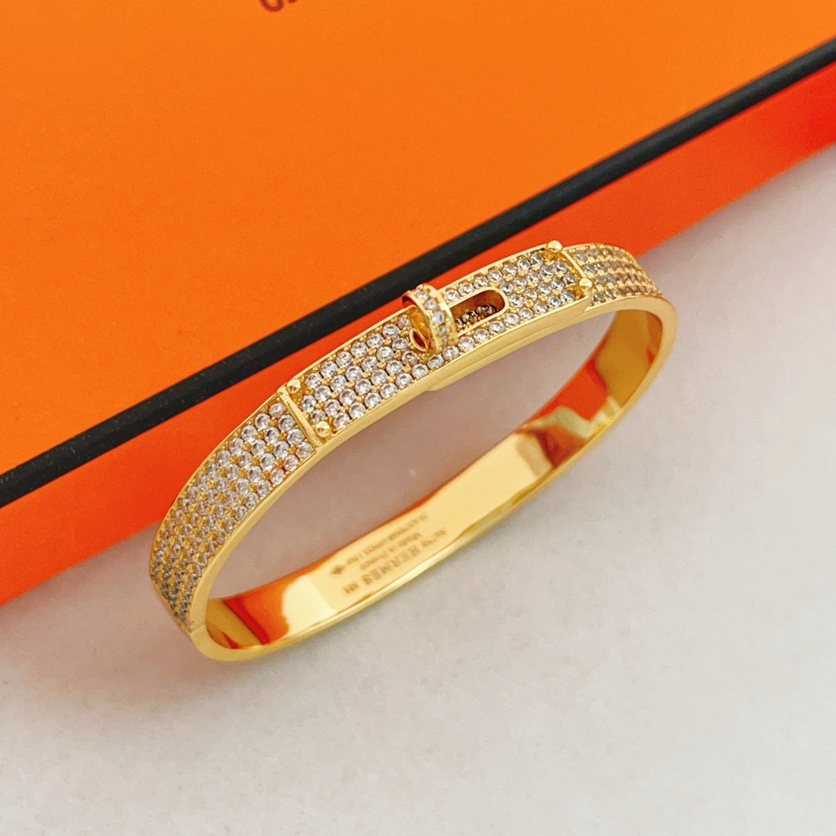 Martin Graham bangle in polished metal-tone – main product view