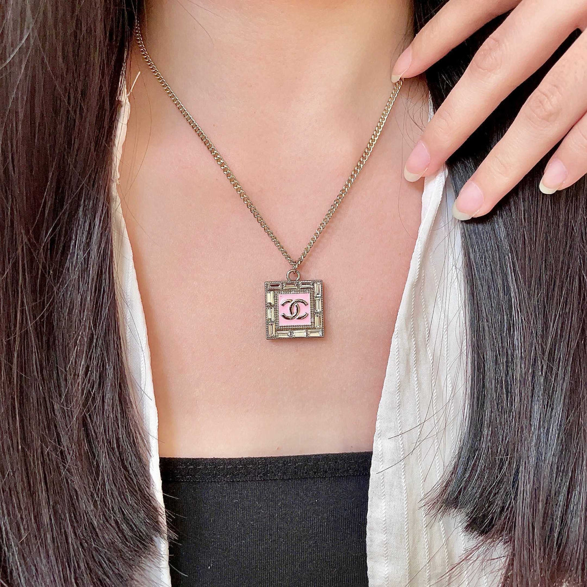 Martin Graham pendant necklace in polished metal-tone – main product view