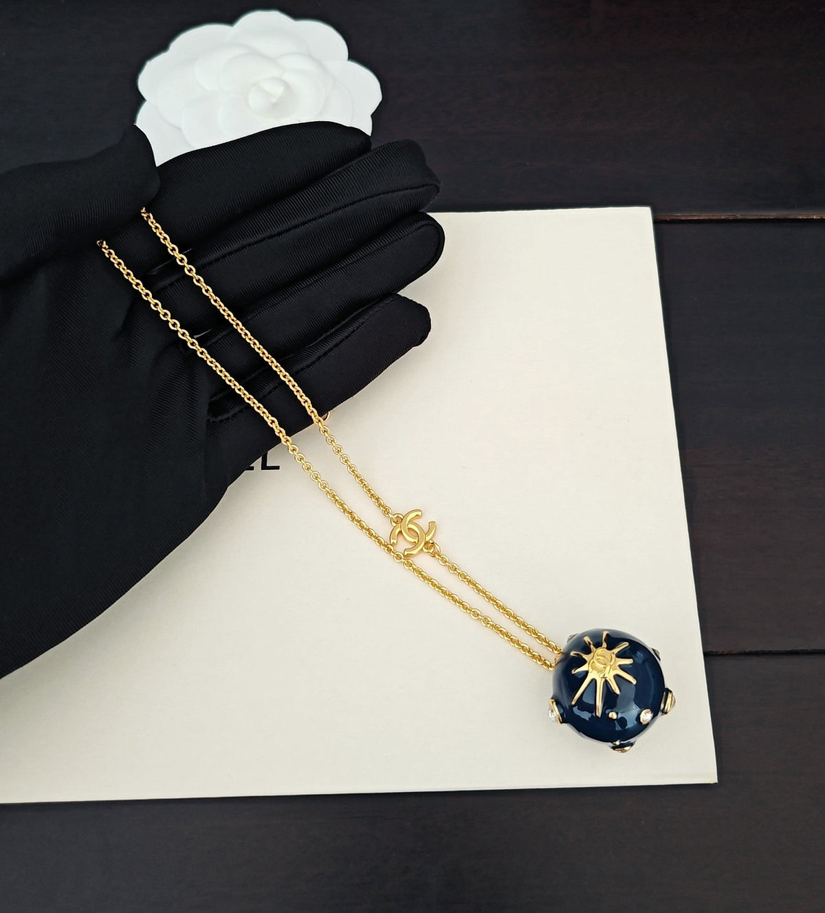 Martin Graham pendant necklace in polished metal-tone – main product view