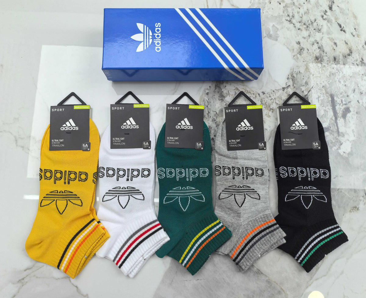 Adidas Cotton No-Show Socks - 5-Pair Set