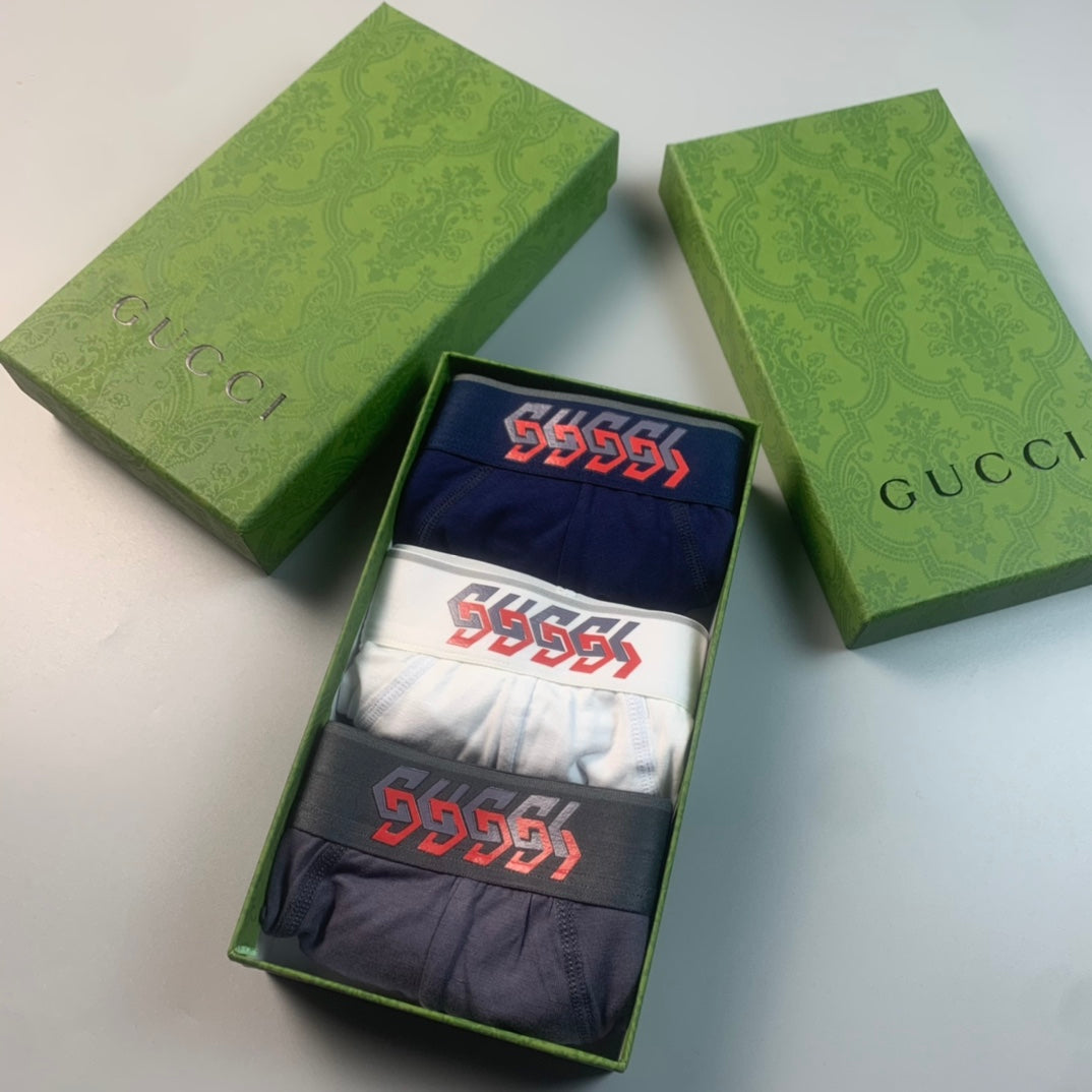 Gucci Embroidered Waistband Men's Briefs - Assorted Set