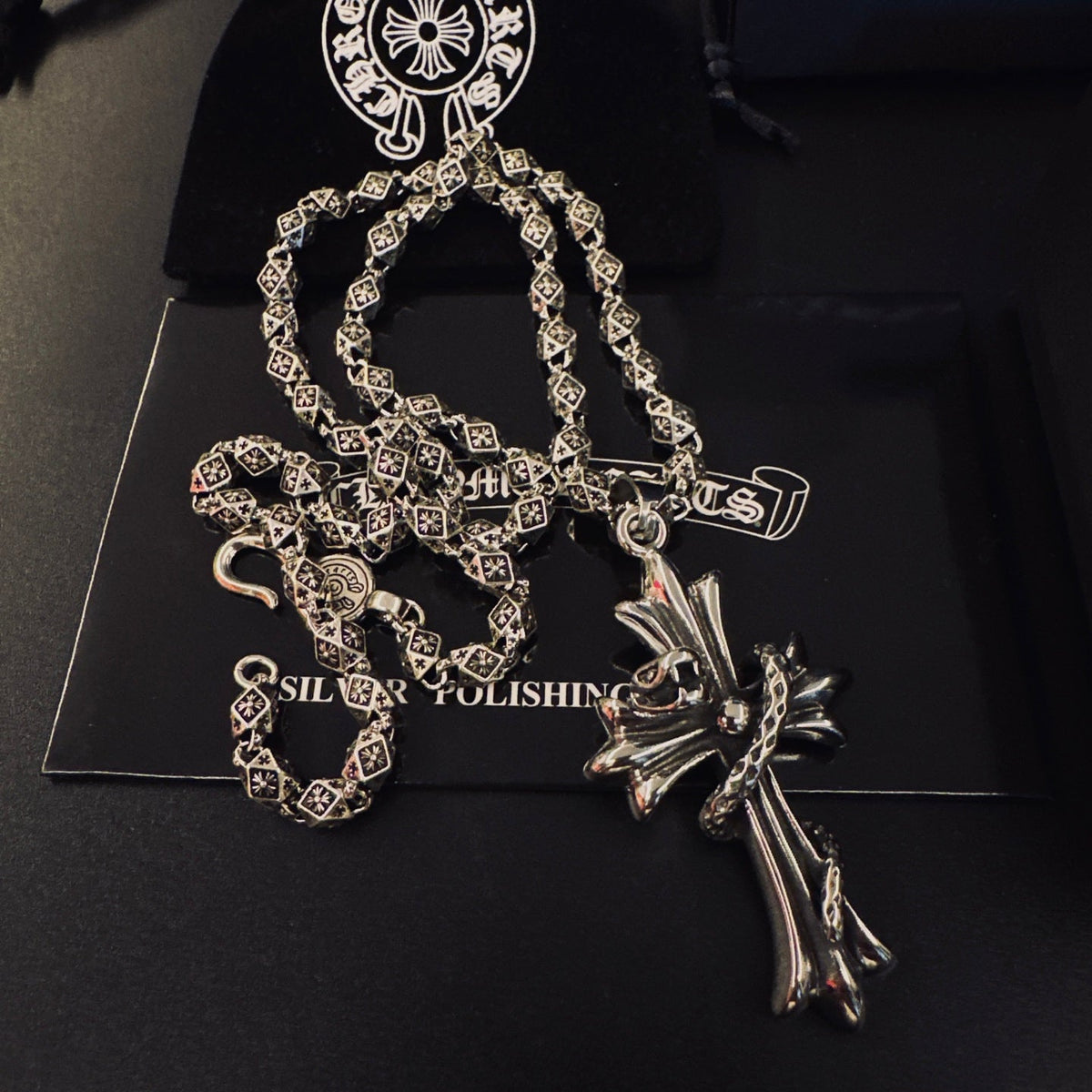Martin Graham pendant necklace in polished metal-tone – main product view