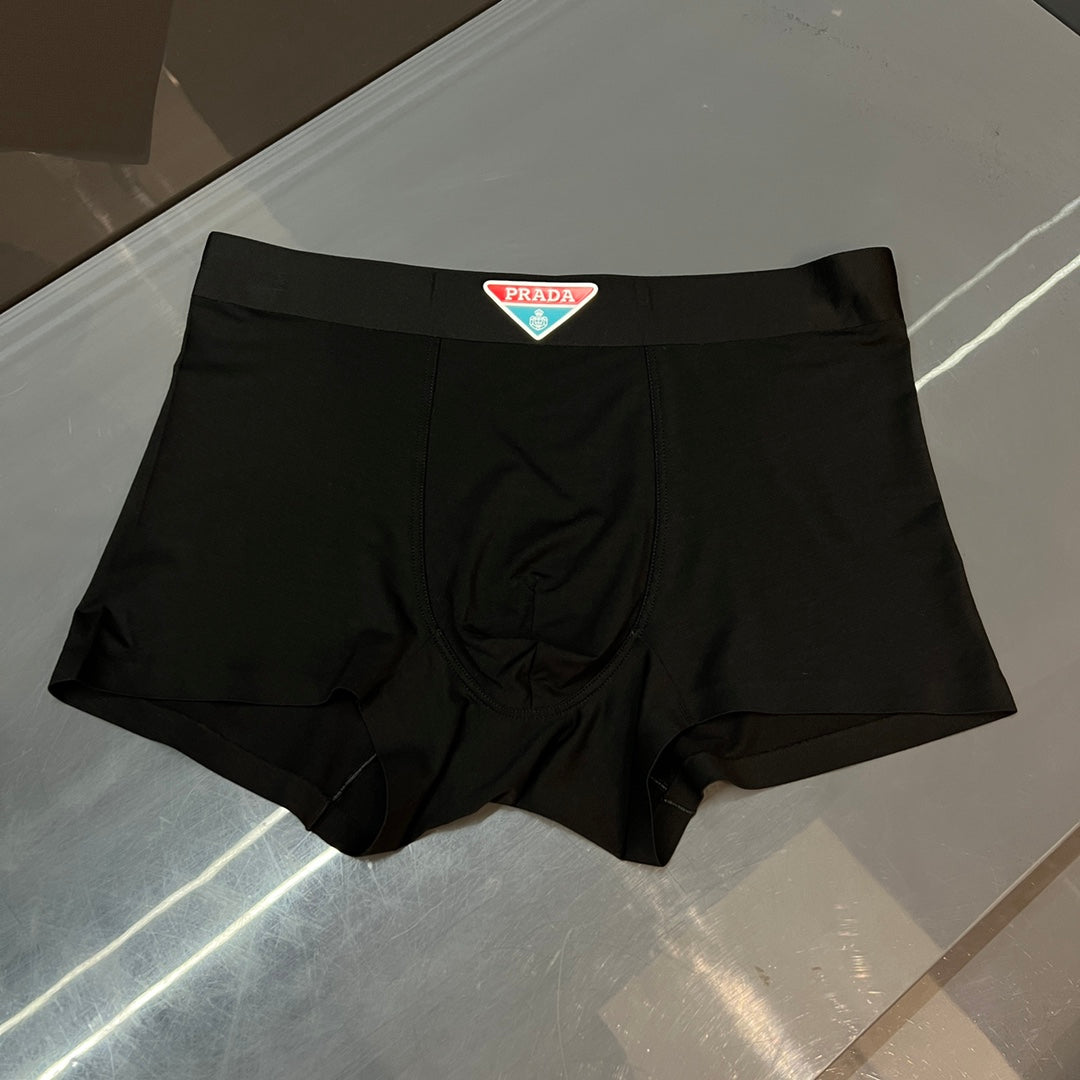 Prada Triangular Front Emblems Men's Boxer Briefs - 3-Piece Box