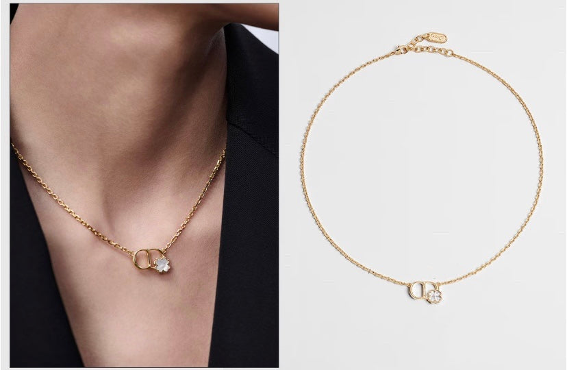 Martin Graham pendant necklace in polished metal-tone – detail view