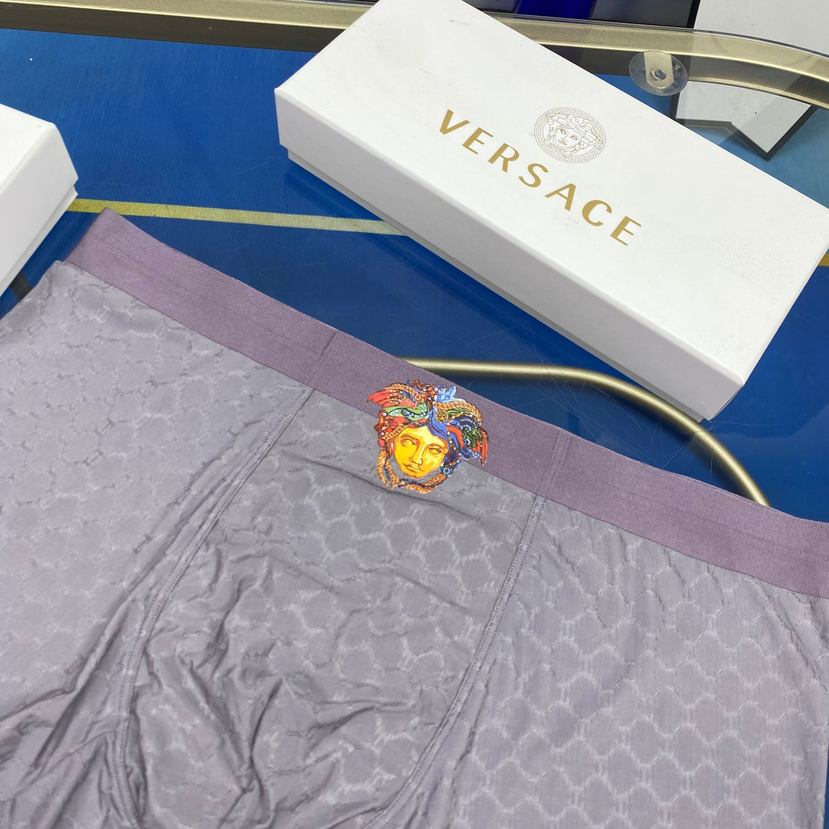 Versace Medallion Details Men's Boxer Briefs - 3-Piece Box