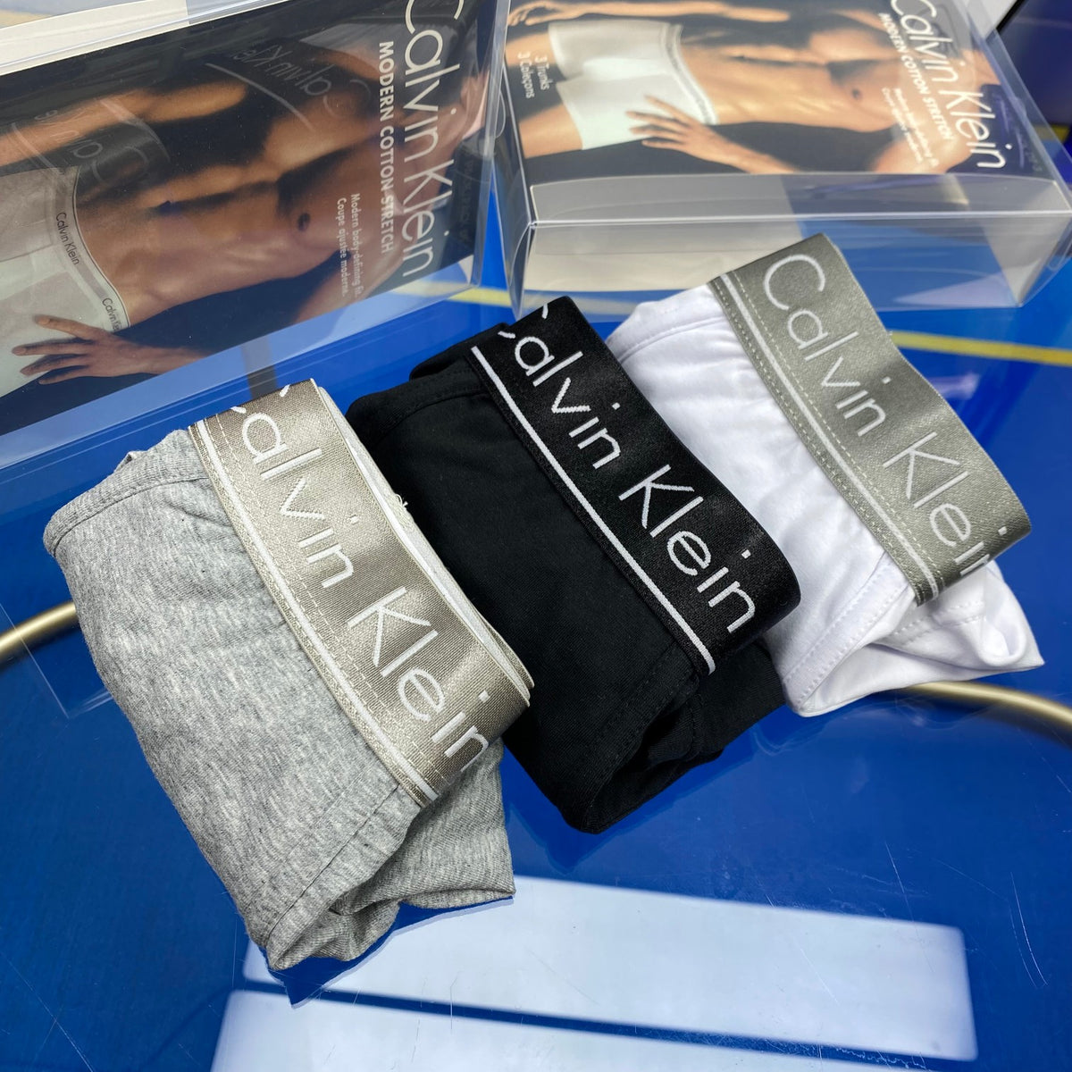 Calvin Klein Cotton Broad Logo Waistbands Men's Boxer Briefs - 3-Piece Box