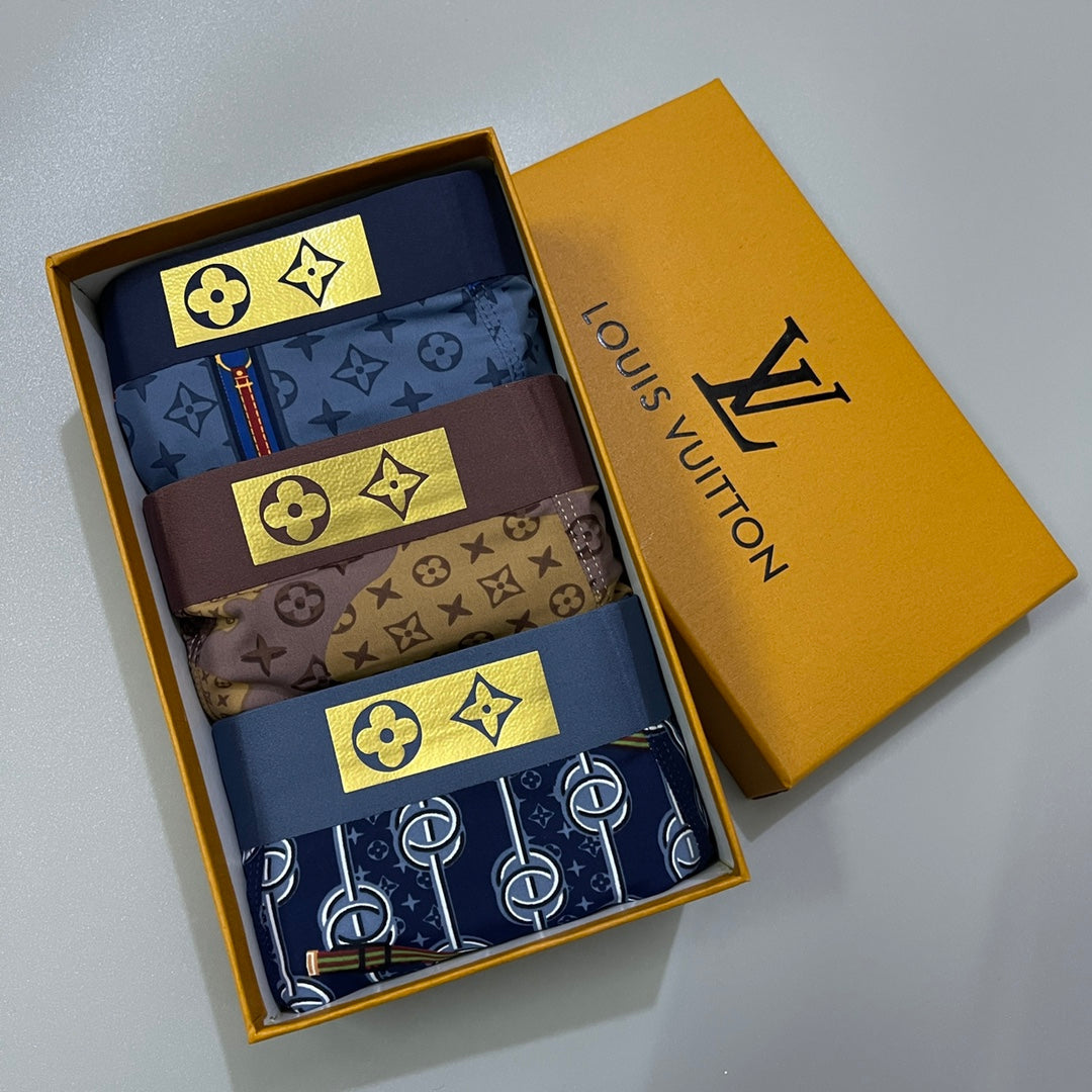 Louis Vuitton Nylon Blend Men's Boxer Briefs - 3-Piece Box - Sizes L-XXXL