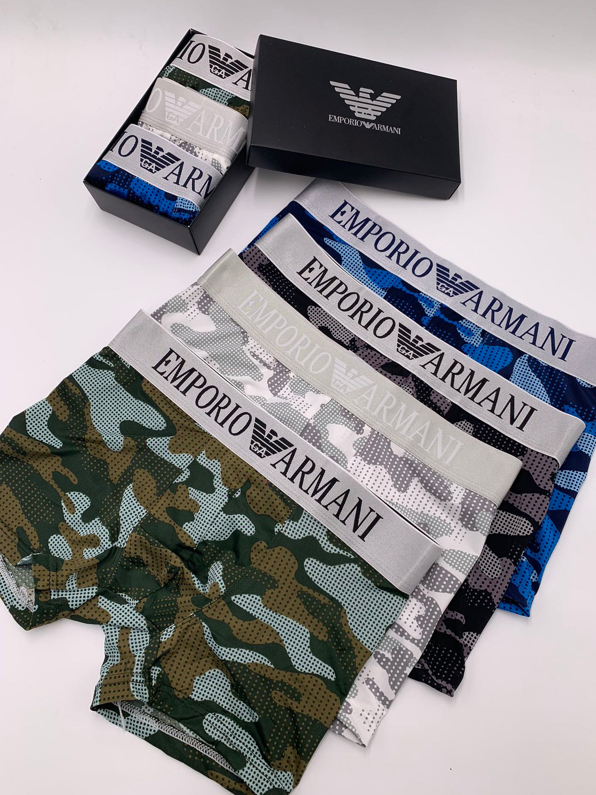 Armani Contrast Waistbands And Understated Front Branding Men's Boxer Briefs