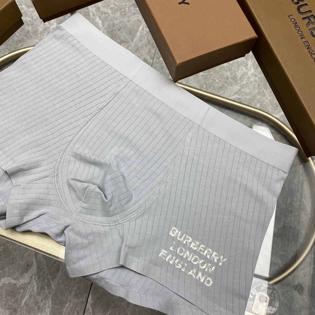Burberry Cotton Contrast Lettering Men's Boxer Briefs - 3-Piece Box