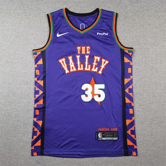 Men's Phoenix Suns Kevin Durant #35 Purple 2024/25 Swingman Player Jerseys - City Edition