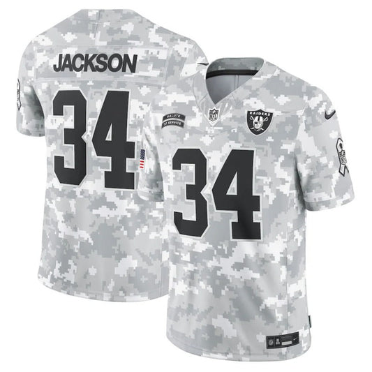 Bo Jackson Las Vegas Raiders Salute To Service 2024 Jersey