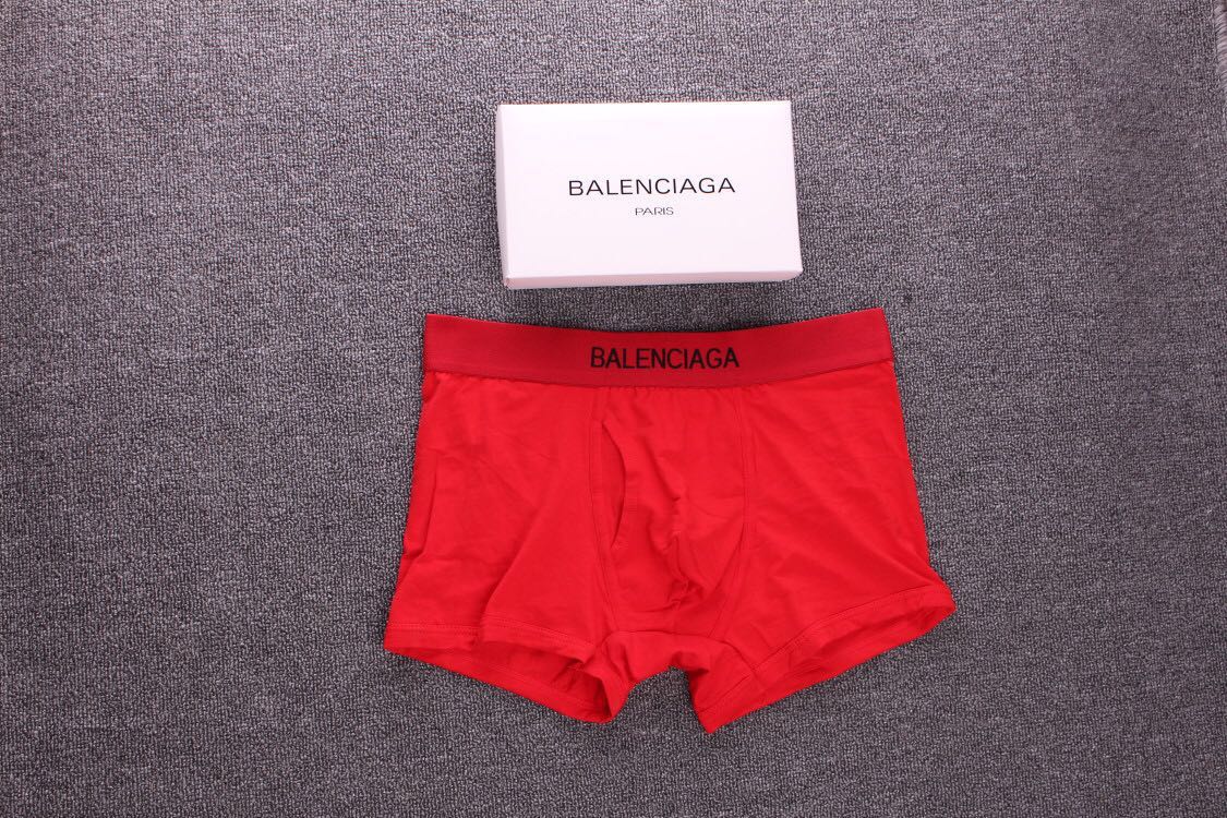 Balenciaga Boxed Pink Grey Navy Wordmark Bands Boxer Briefs, image 6