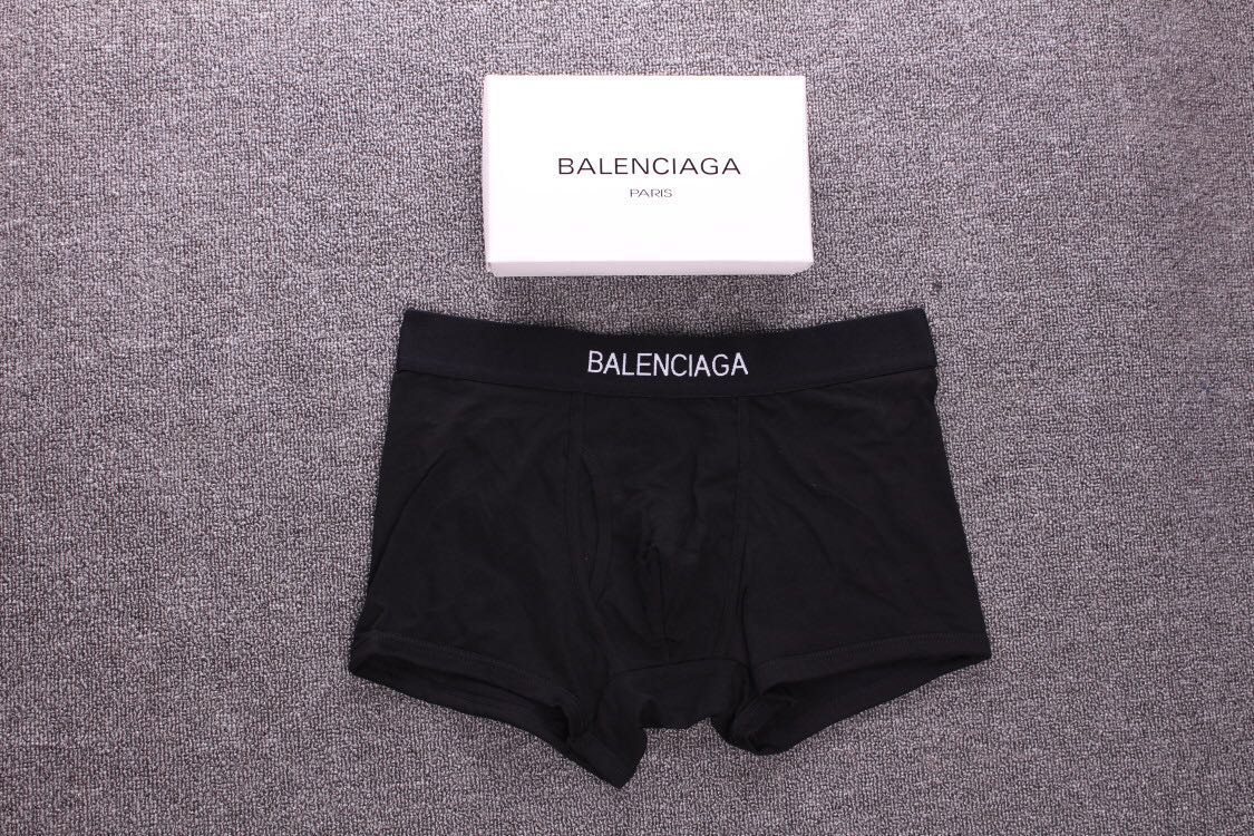 Balenciaga Boxed Pink Grey Navy Wordmark Bands Boxer Briefs, image 8