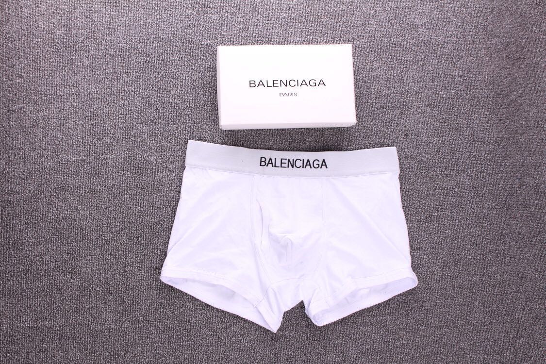 Balenciaga Boxed Pink Grey Navy Wordmark Bands Boxer Briefs, image 9