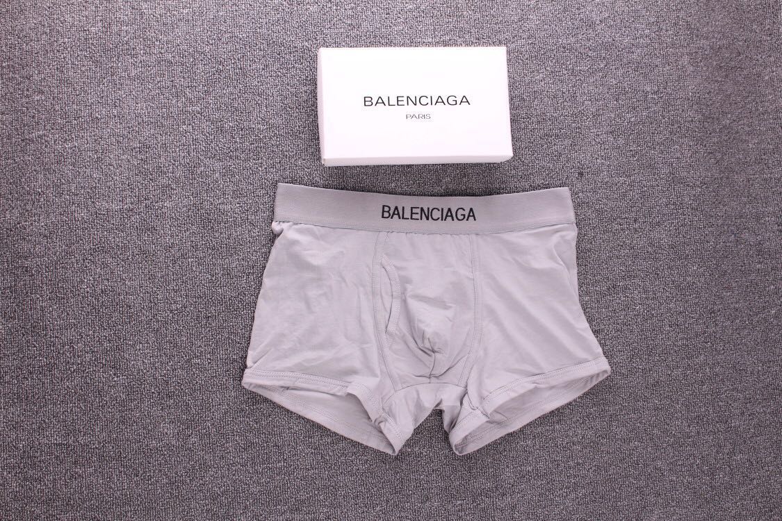 Balenciaga Boxed Pink Grey Navy Wordmark Bands Boxer Briefs, image 5