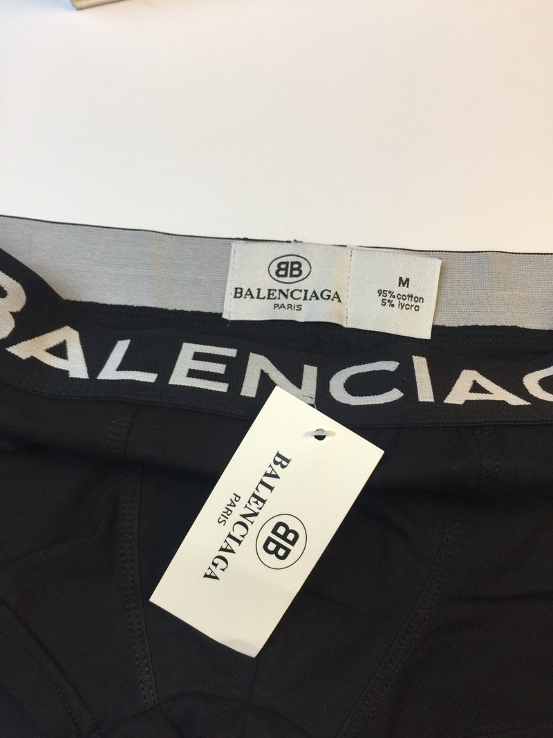 Balenciaga Pale Blue Black Broad Wordmark Boxer Briefs, image 5