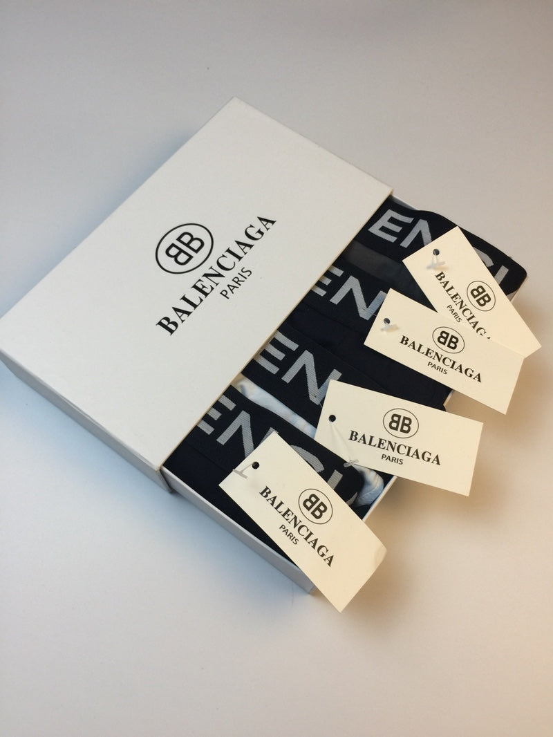 Balenciaga Pale Blue Black Broad Wordmark Boxer Briefs, image 9