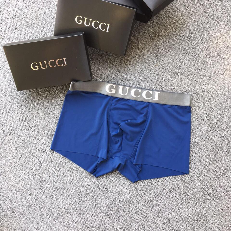 Gucci Blue White Grey Broad Letter Waist Boxer Briefs, image 6