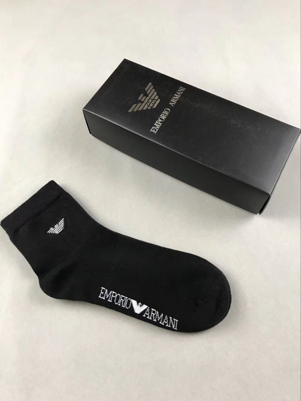 Armani Wordmark Low-Cut Socks, Box of 5 Pairs, gallery image 7