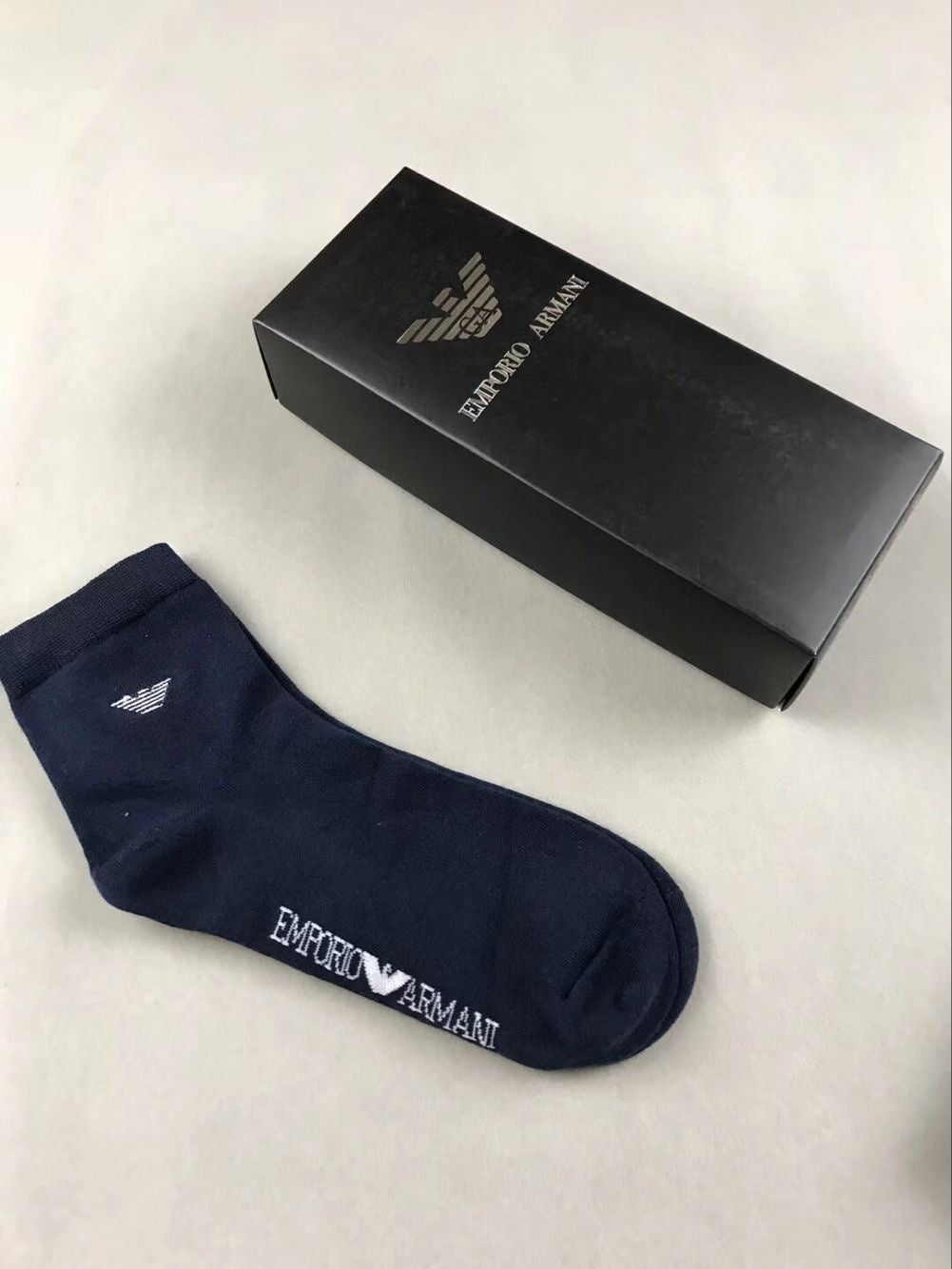 Armani Wordmark Low-Cut Socks, Box of 5 Pairs, gallery image 8