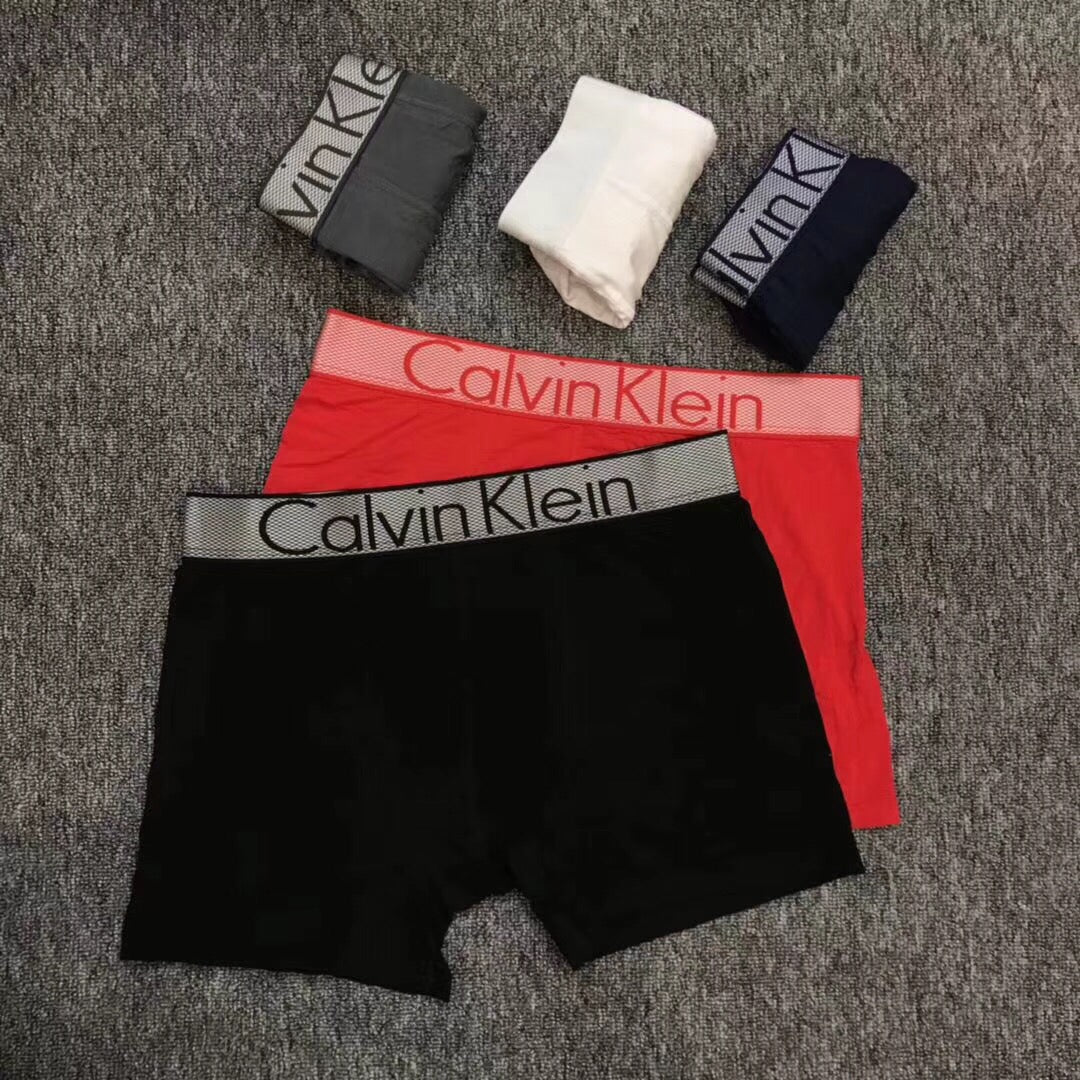 Calvin Klein Red Wide Grey Waistband Boxer Briefs, image 6