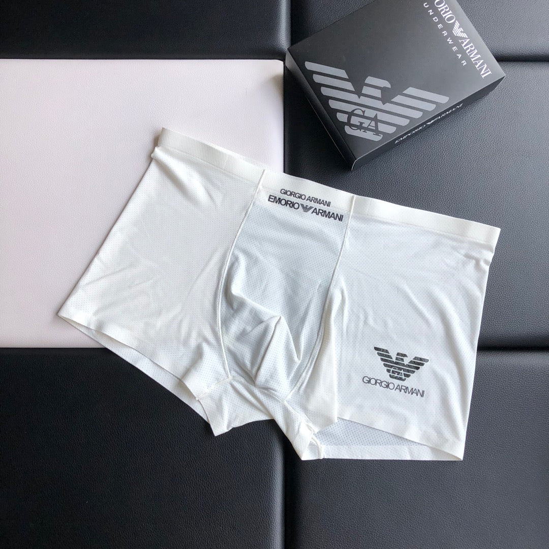 Emporio Armani Light Grey Lilac Dark Waist Boxer Briefs, image 7