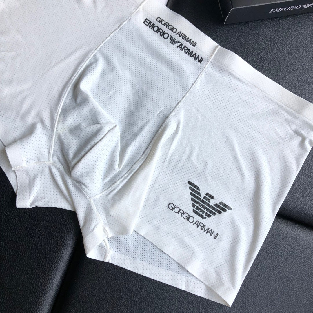 Emporio Armani Light Grey Lilac Dark Waist Boxer Briefs, image 8