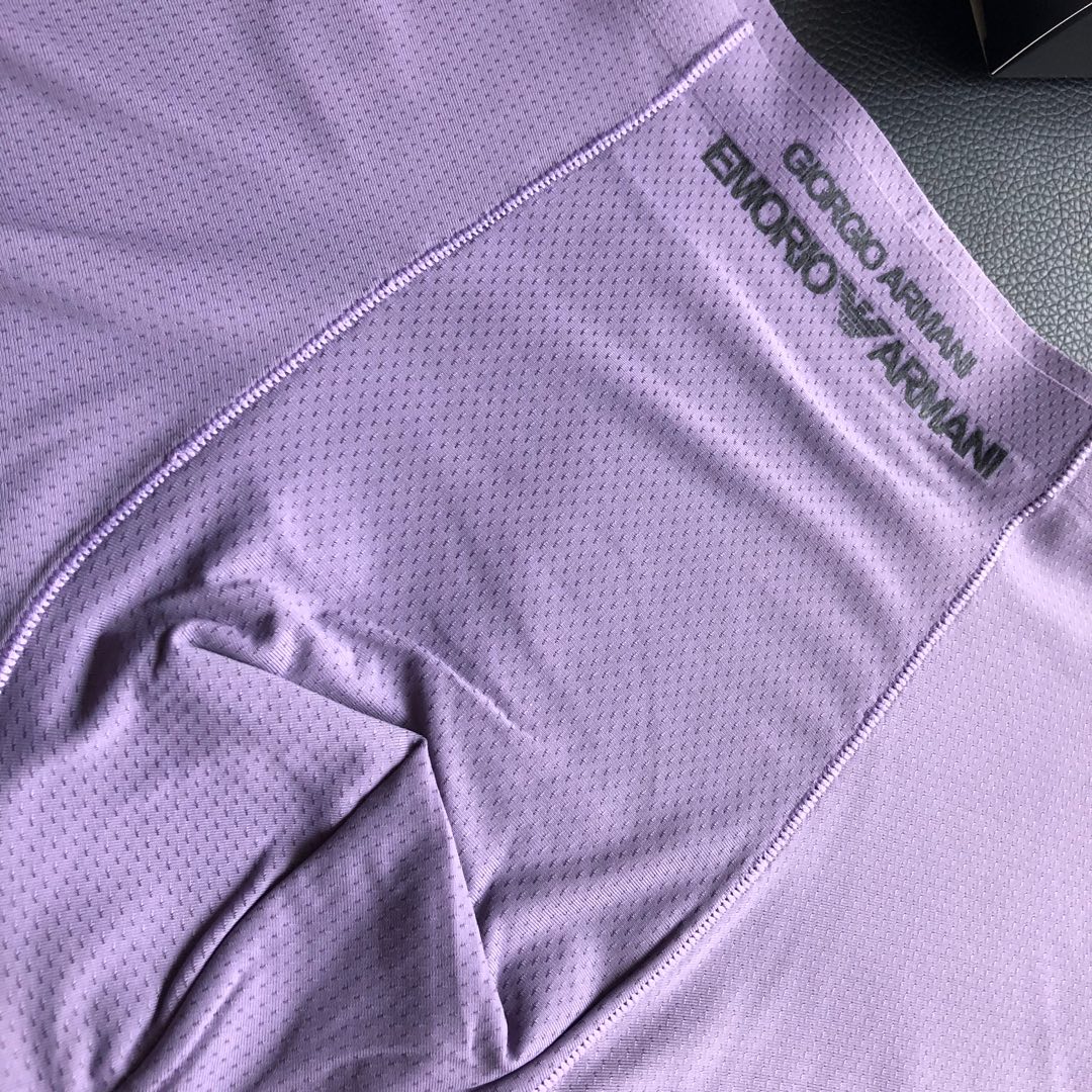 Emporio Armani Light Grey Lilac Dark Waist Boxer Briefs, image 4