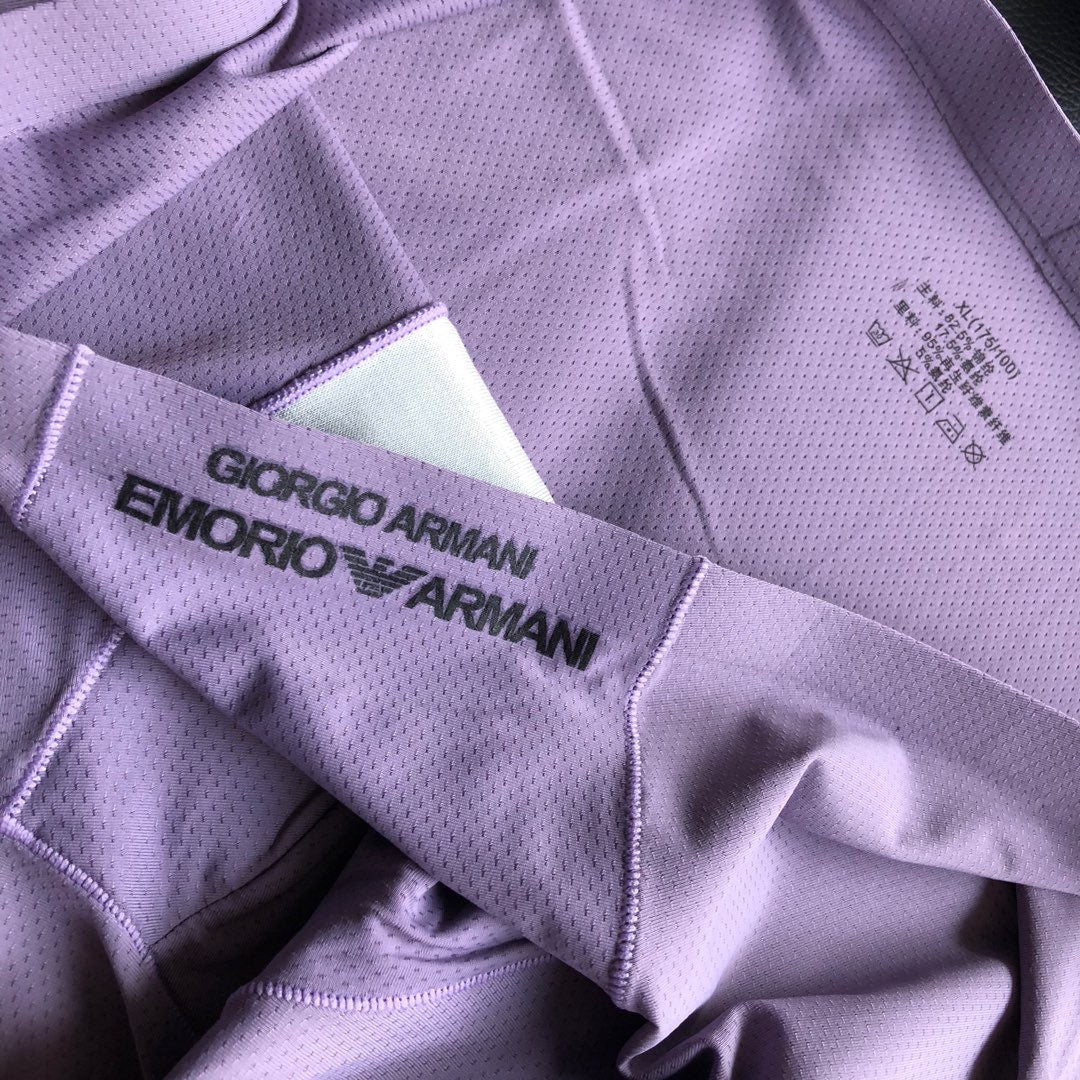 Emporio Armani Light Grey Lilac Dark Waist Boxer Briefs, image 6