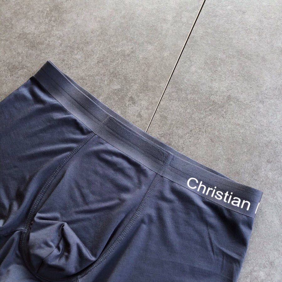 Dior Teal Red Navy Bold Waist Text Boxer Briefs, image 7