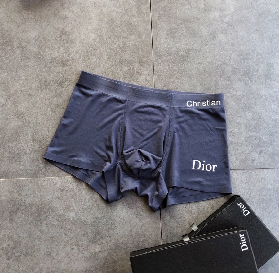 Dior Teal Red Navy Bold Waist Text Boxer Briefs, image 5